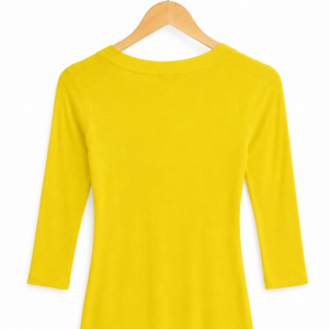 Neon Yellow ¾ Sleeve Top