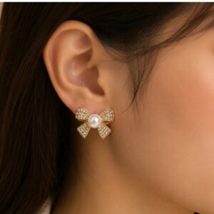 Pearl Bow Earring