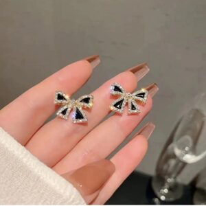 Black Bows Earrings